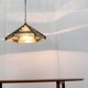 Geometric postmodern vintage pendant lamp, 1980s.