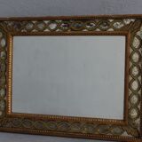 1940 style mirror in open gilded wood