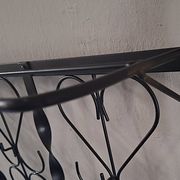 Mid century wall mounted wrought iron coat and hat rack, 1960s