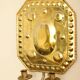 Single mid-century Swedish brass sconce for two candles