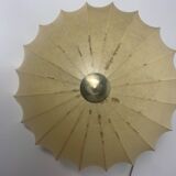 Lampe suspendue en forme de cocon OVNI du milieu du siècle avec laiton dans le style d'Achille Castiglioni, années 1960