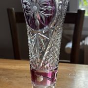 Vase en christal de bohème