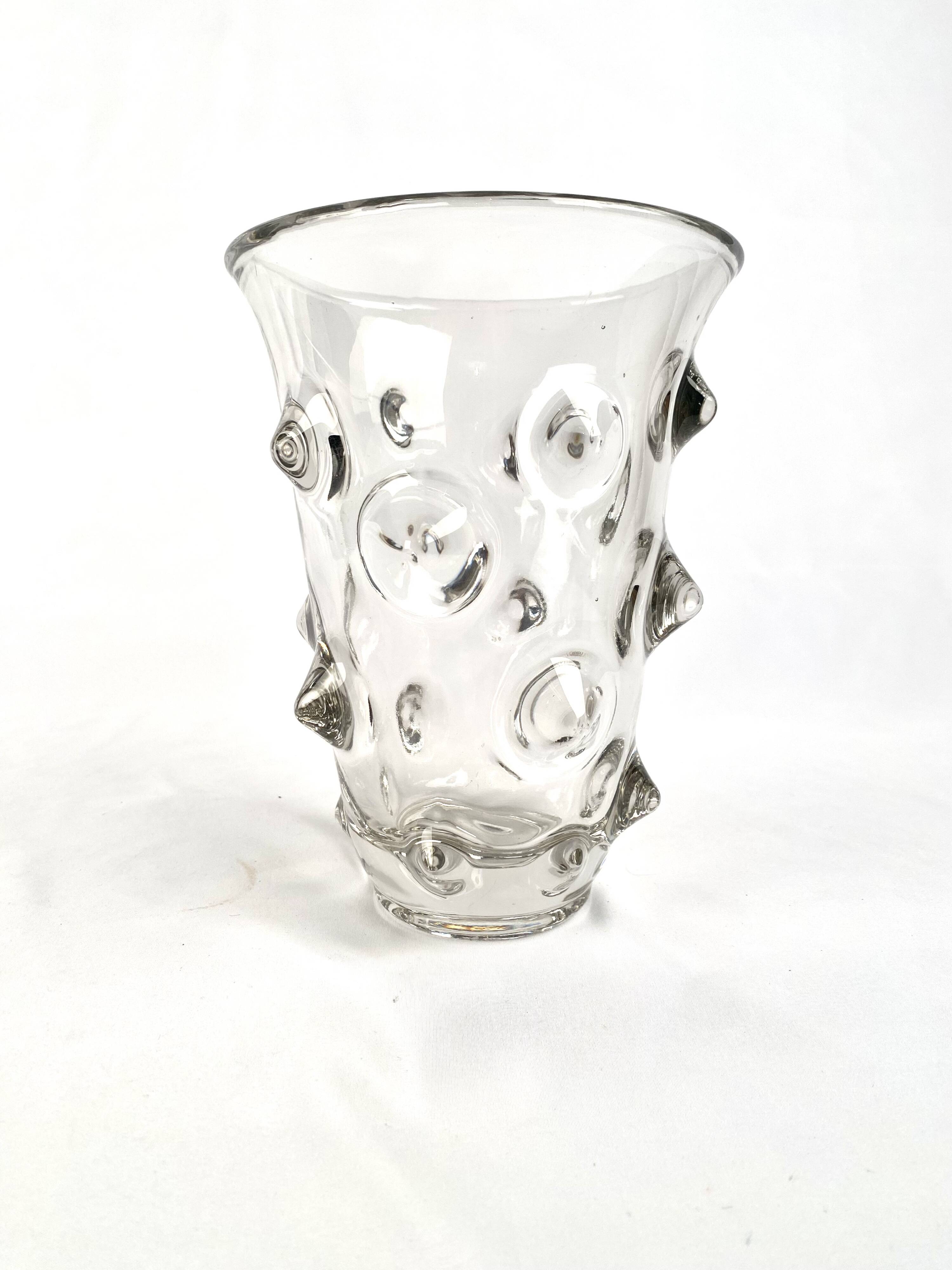 Picot vase, glass, 70s, space age