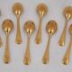 Christofle América gold-plated, 12 moka spoons, coffee, 10 cm, excellent condition.