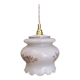 Vintage white opaline globe walker with flower designs