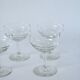 Set of 5 molded glass champagne glasses 1950