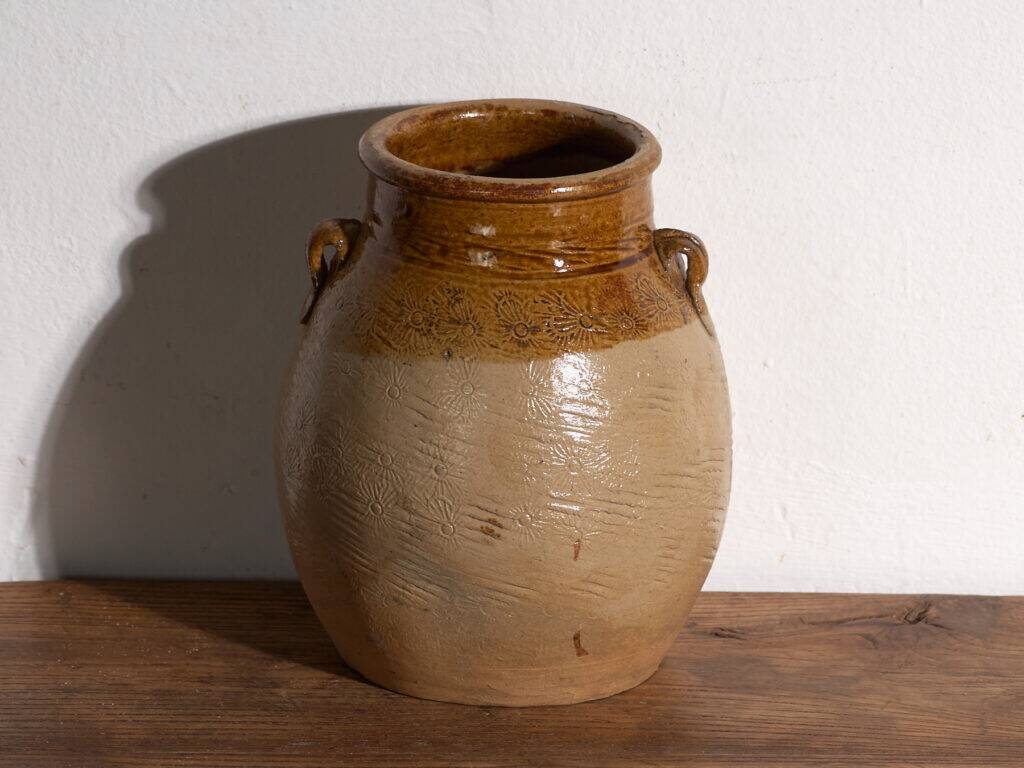Ancient Chinese glazed stoneware vase – China, circa 1900