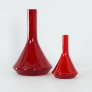Red Vase Industrial Series by A.D. Copier for Leerdam Glass Factory, 1960s – Middle Size – Middle Size