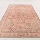 Tapis vintage turc classique rose poudré, 199x303 cm