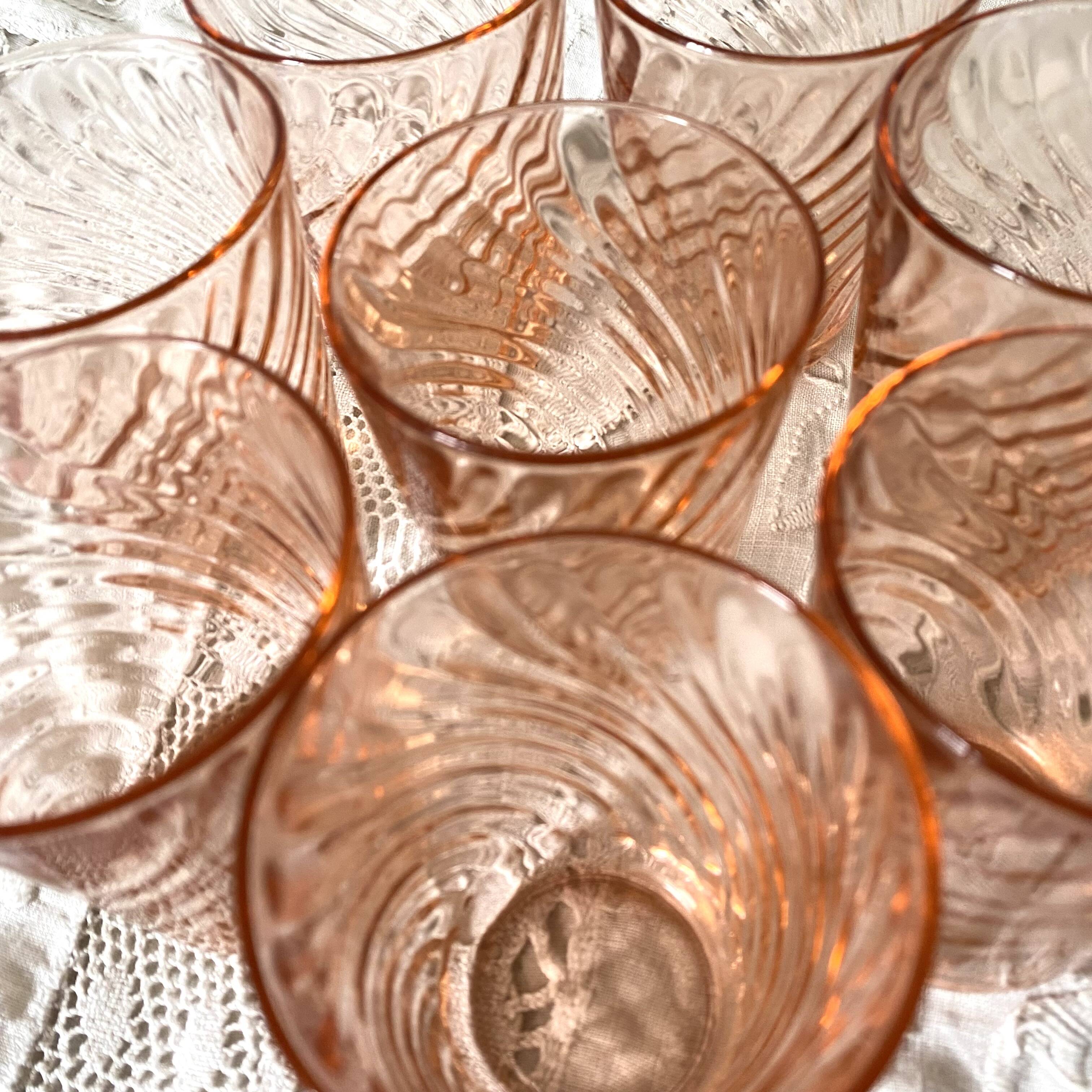 Vintage Rosaline water glasses