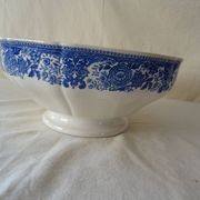 Large salad bowl dish Villeroy & Boch antique earthenware 374112 Burgenland Blue