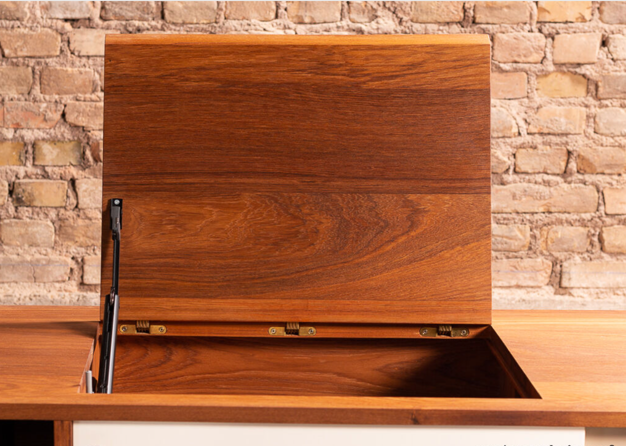 TV stand / Teak enfilade with vinyl storage