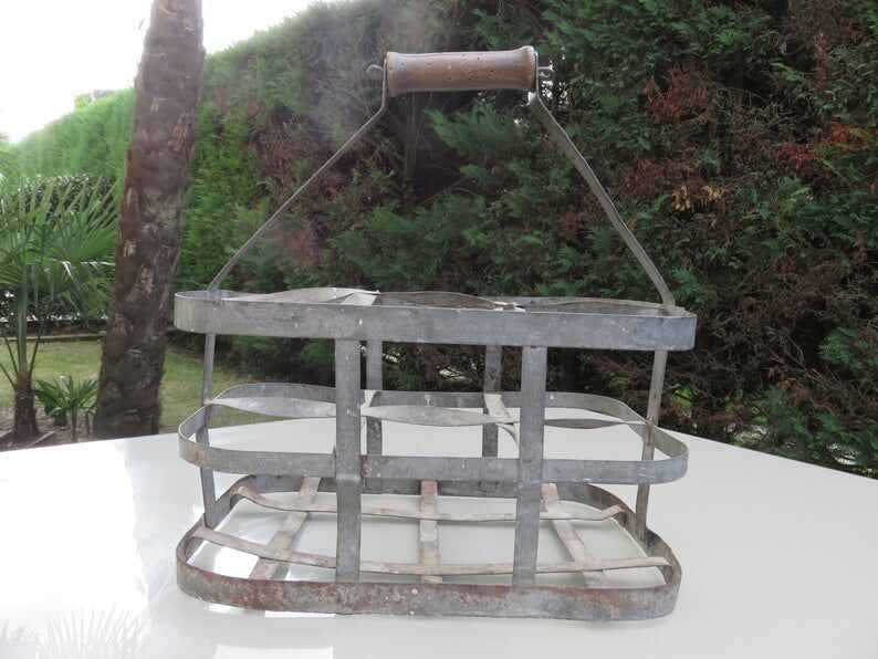 Zinc bottle holder dating from the 30s 40s