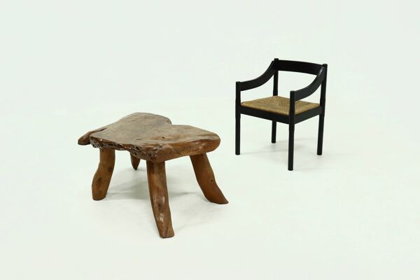 Table basse tronc d'arbre XL années 1960