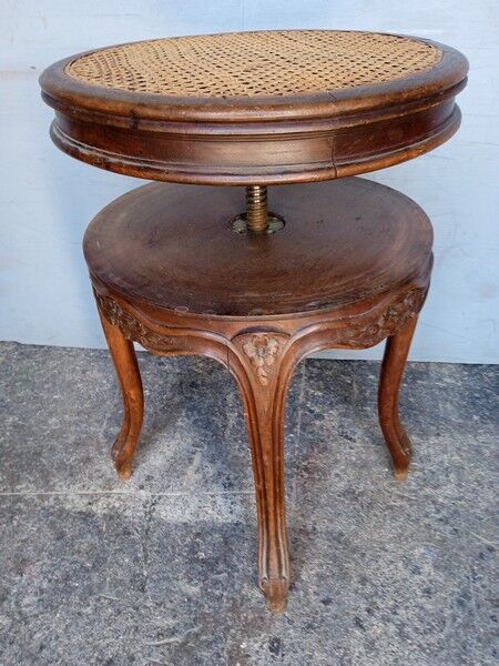 Piano stool carved wood St Louis XV ep XIXem