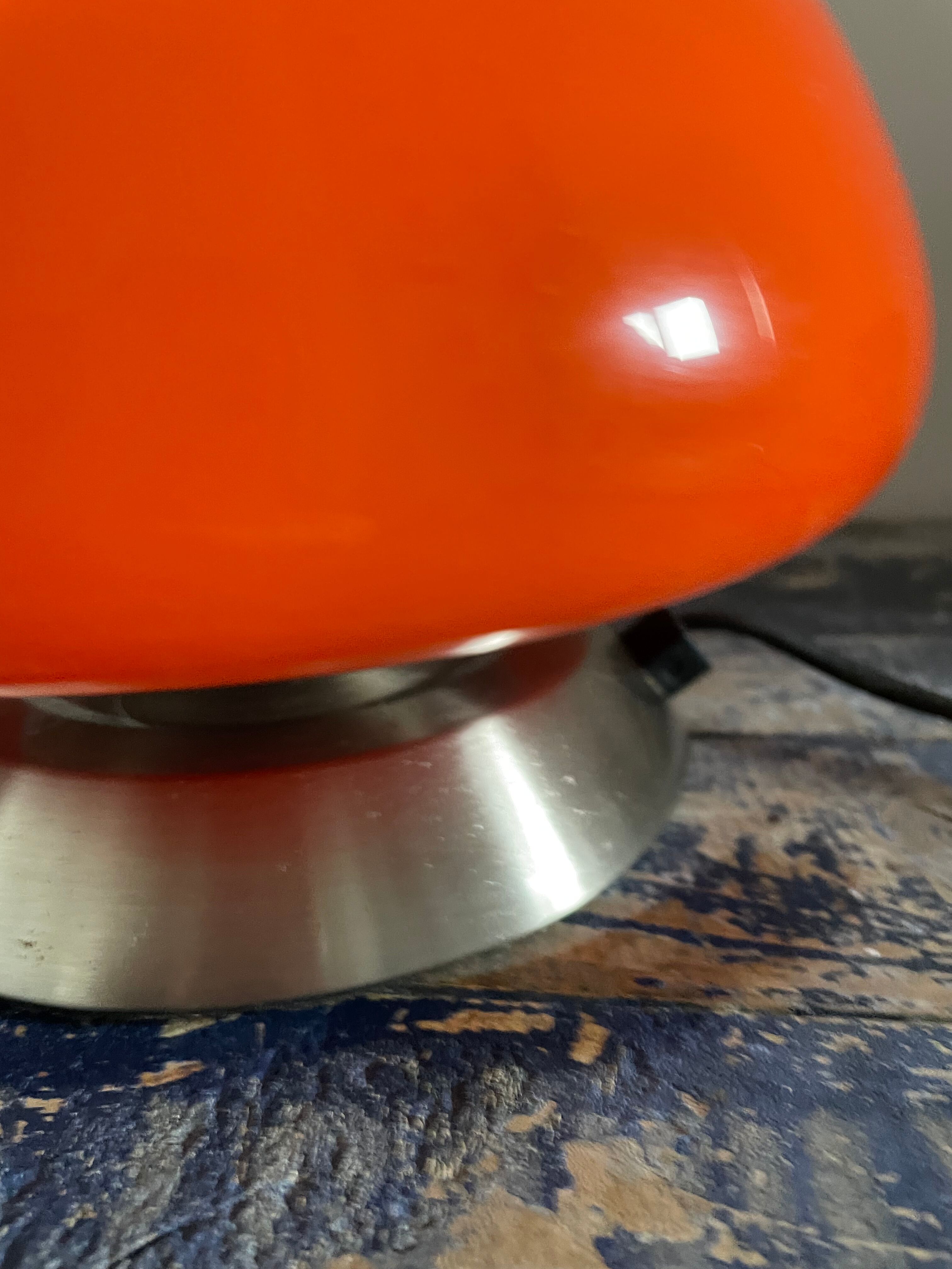 Orange mushroom lamp tactile