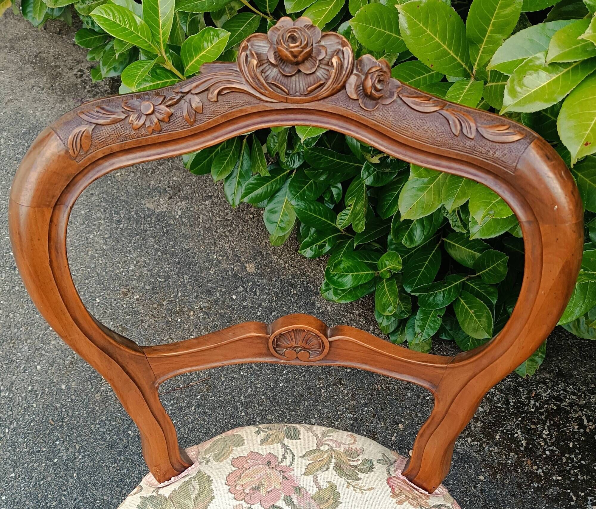 Pair of 19th-century Louis XV walnut chairs