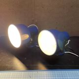 Paire d'appliques murales bleues Amilux - Made in France