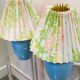 Vintage pair of blue ceramic table lamps