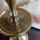 Oriental candlestick in gilded bronze
