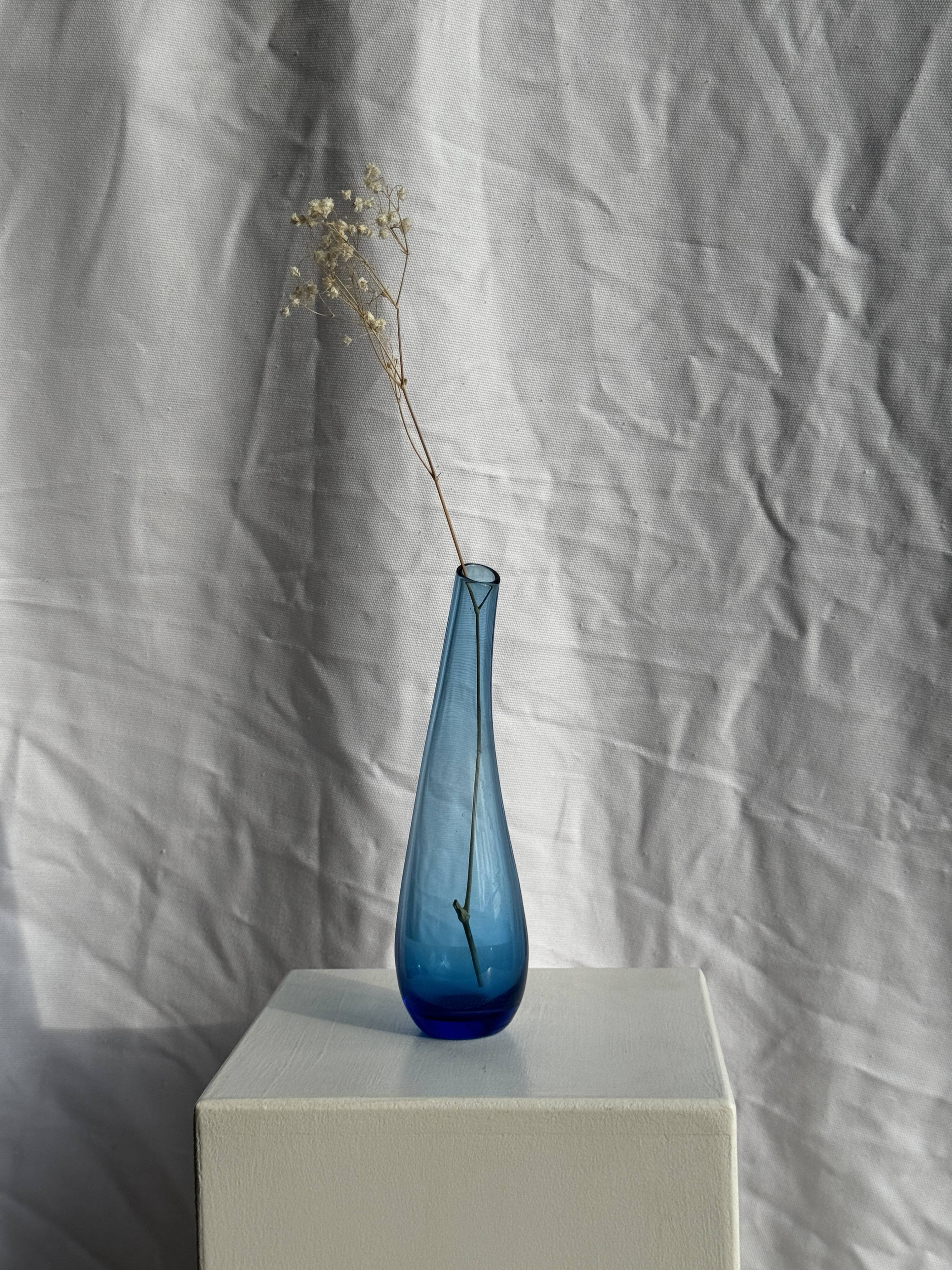 Blue soliflore vase H25 D7