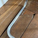 Nesting tables metal and smoked glass 70s