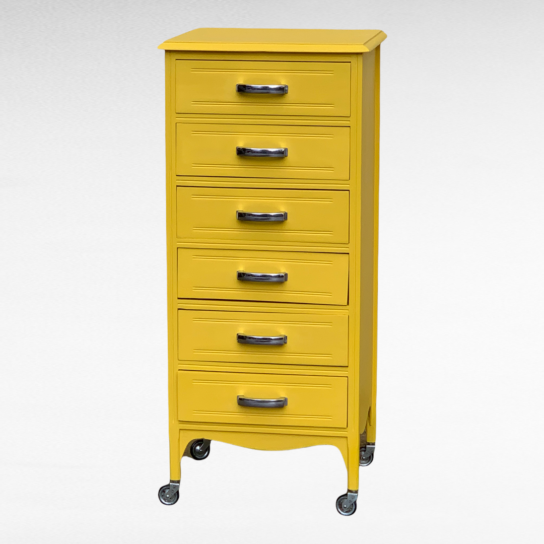 Vintage ragpicker yellow powder 1950