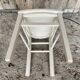 Vintage white wood baumann bistro chair old style #d541