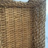 Rectangular woven rattan tray