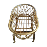 Rattan cradle on foot