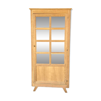 Vitrine en chêne pieds compas