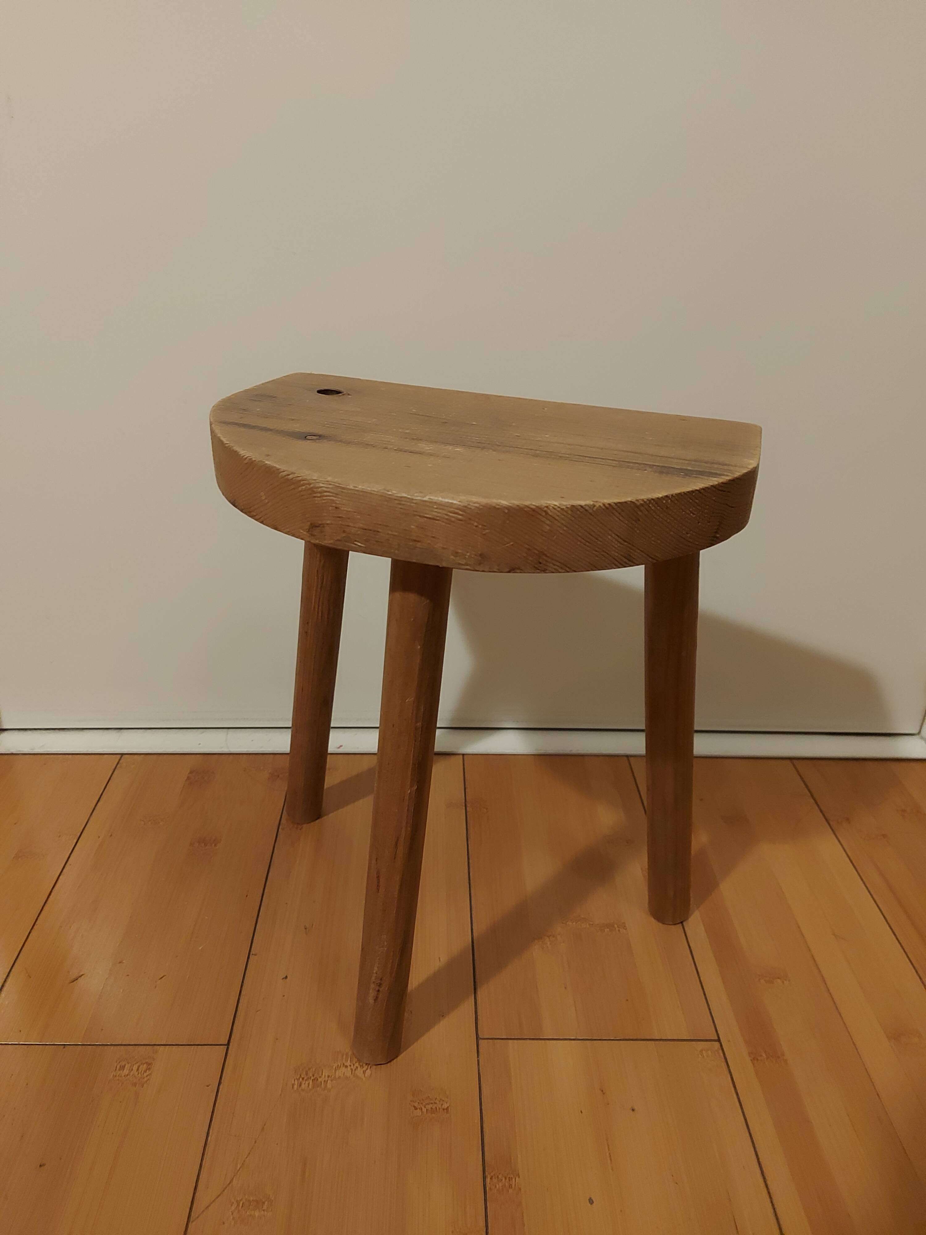 Vintage tripod wooden stool