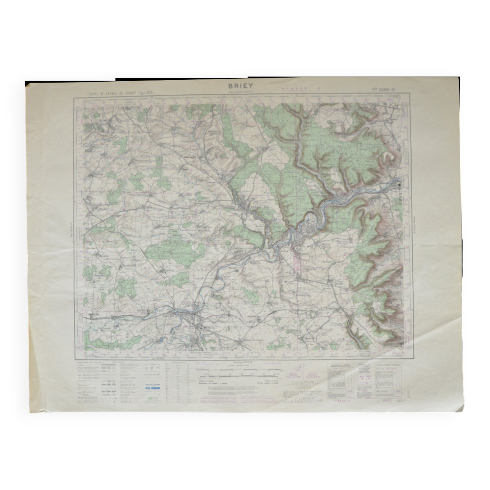 Vintage map of Briey
