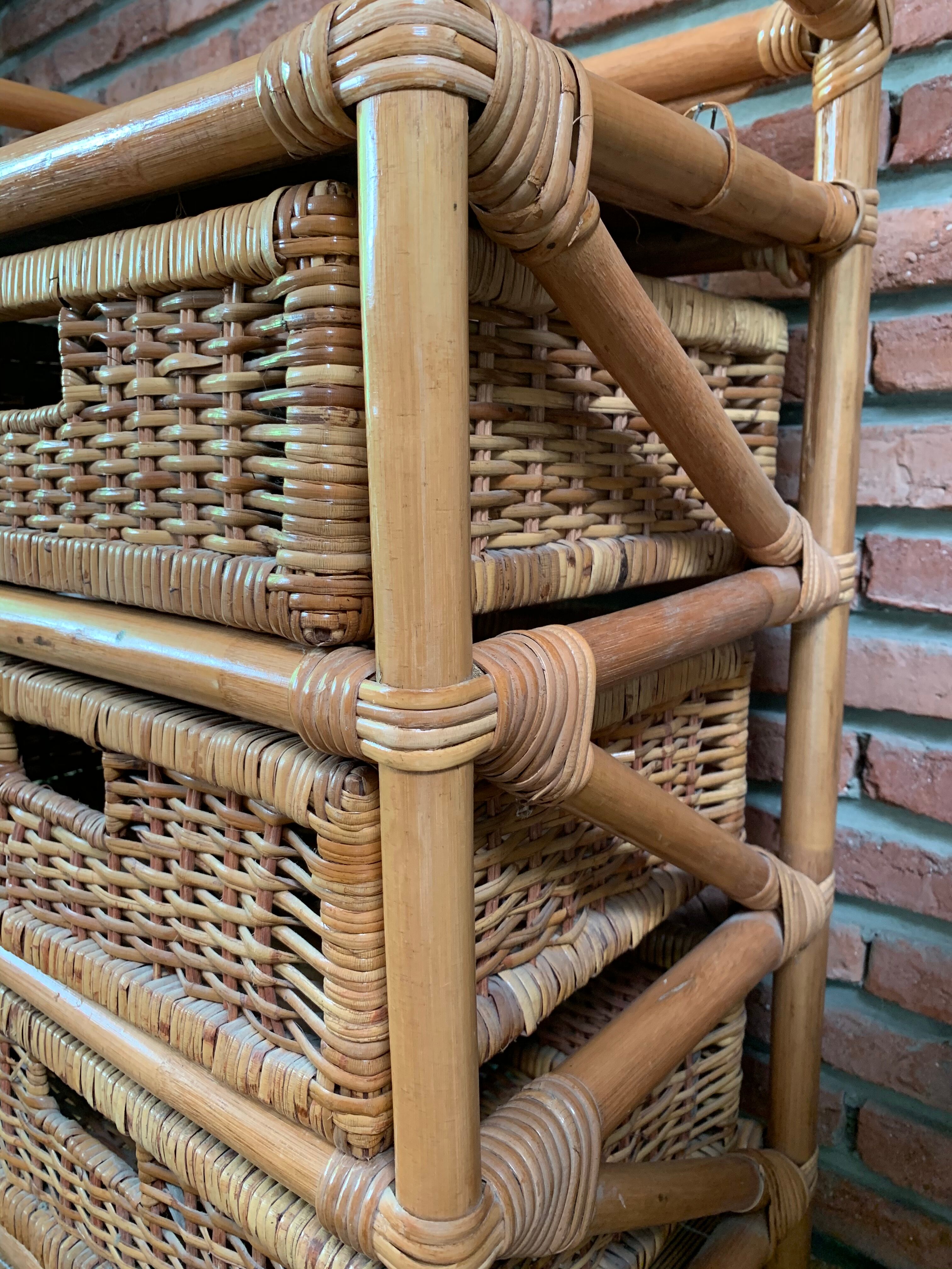 Rattan and wicker dresser
