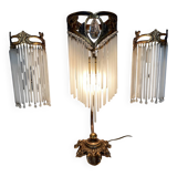 Guimard-style sign neck lamp with two wall lights