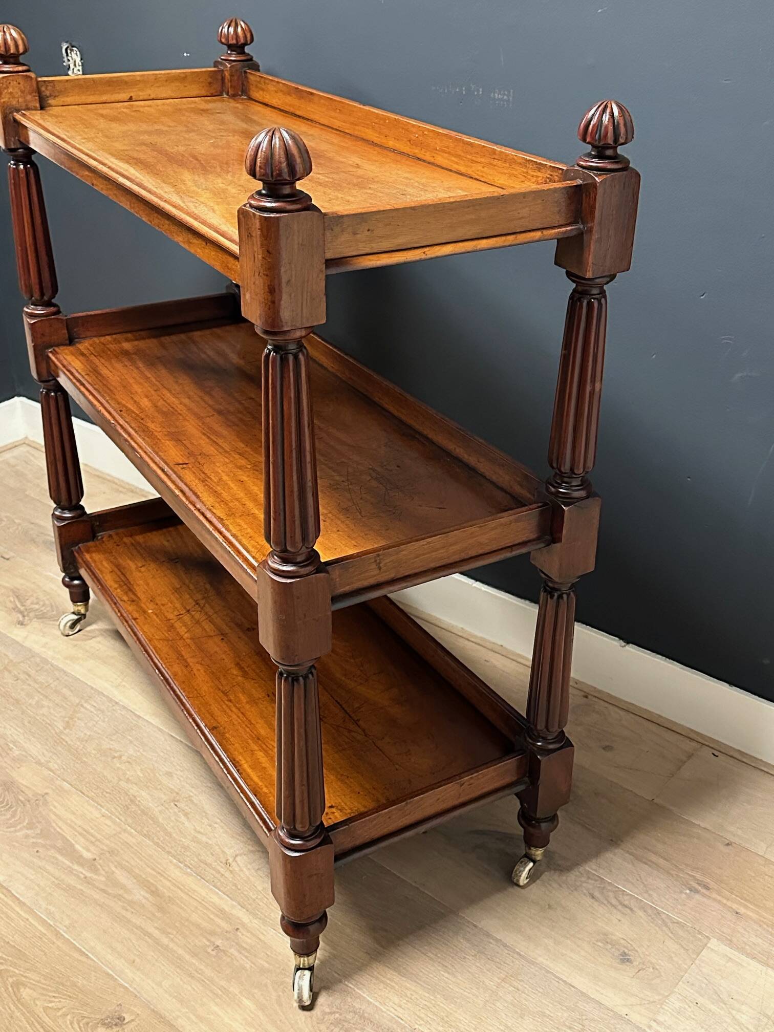 Antique mahogany tiered stand