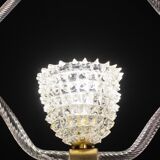 Charming clear rostrato Murano glass chandelier by Barovier & Toso, 1940s