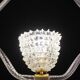 Charming clear rostrato Murano glass chandelier by Barovier & Toso, 1940s