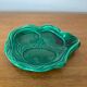 Antique Condiment Dish VALLAURIS Green Ceramic Vintage Tableware