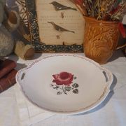 Old large half-porcelain dish Badonviller