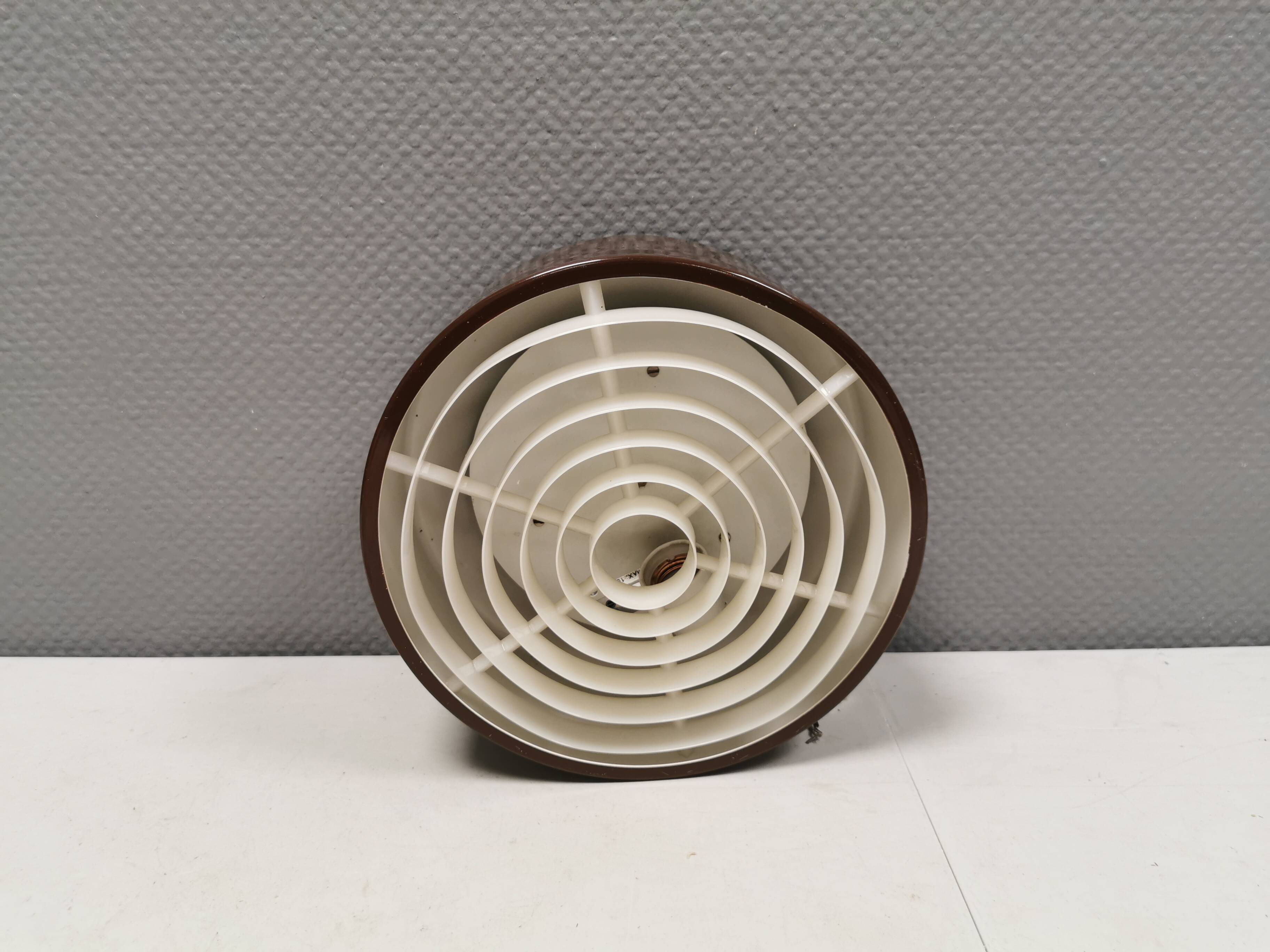 Ceiling lamp from the 80s, Nordisk Solar Denmark. In original light brown color.