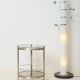 Round brushed aluminium dessert table, 1970-1980