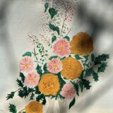 Vintage floral table and framed - Colourful bouquet