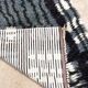 Mid-Century Modern Swedish Rya Rug in Grey, Black, and White, 1950s
