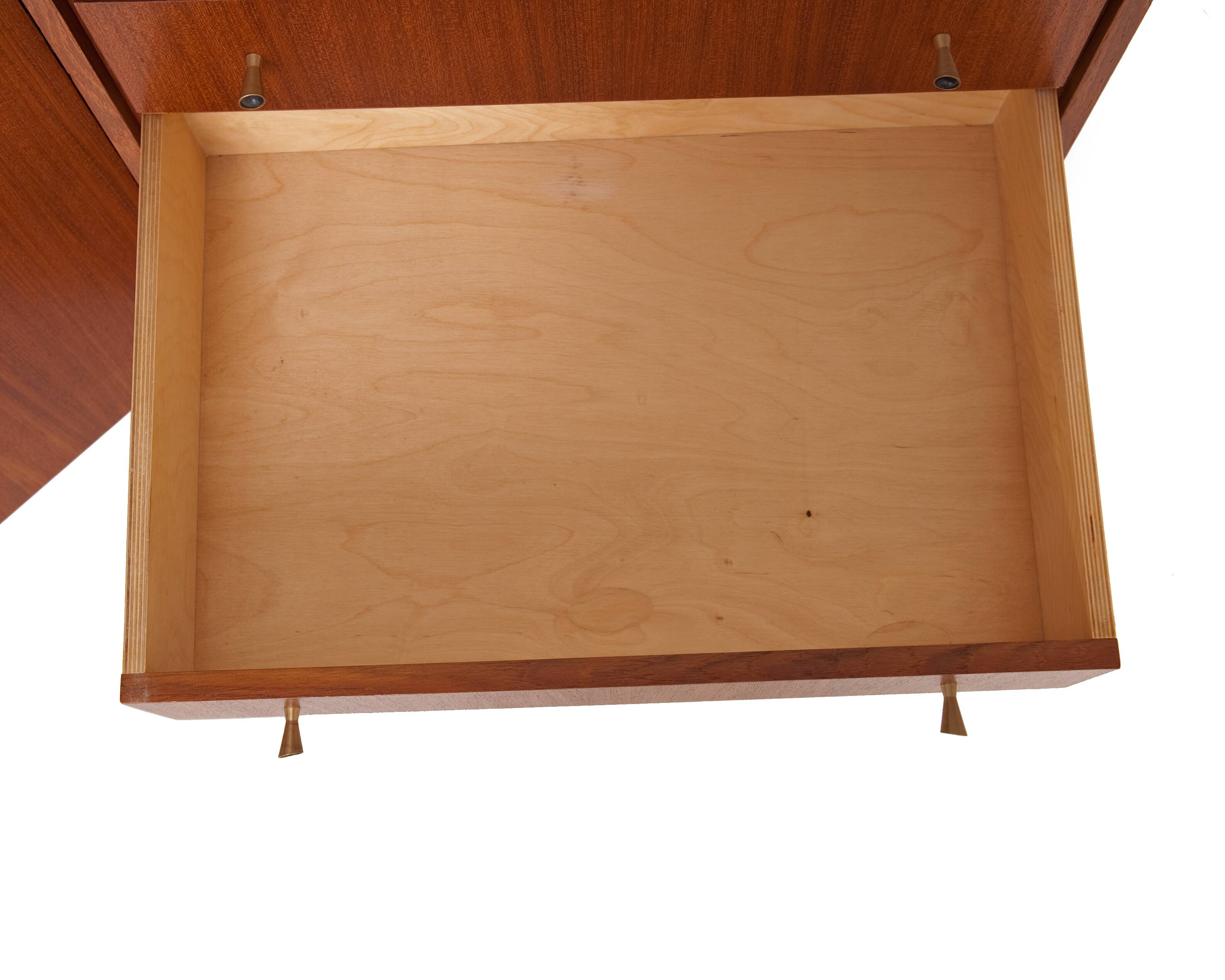 Teak sideboard with 4 drawers and 2 doors, 1960s