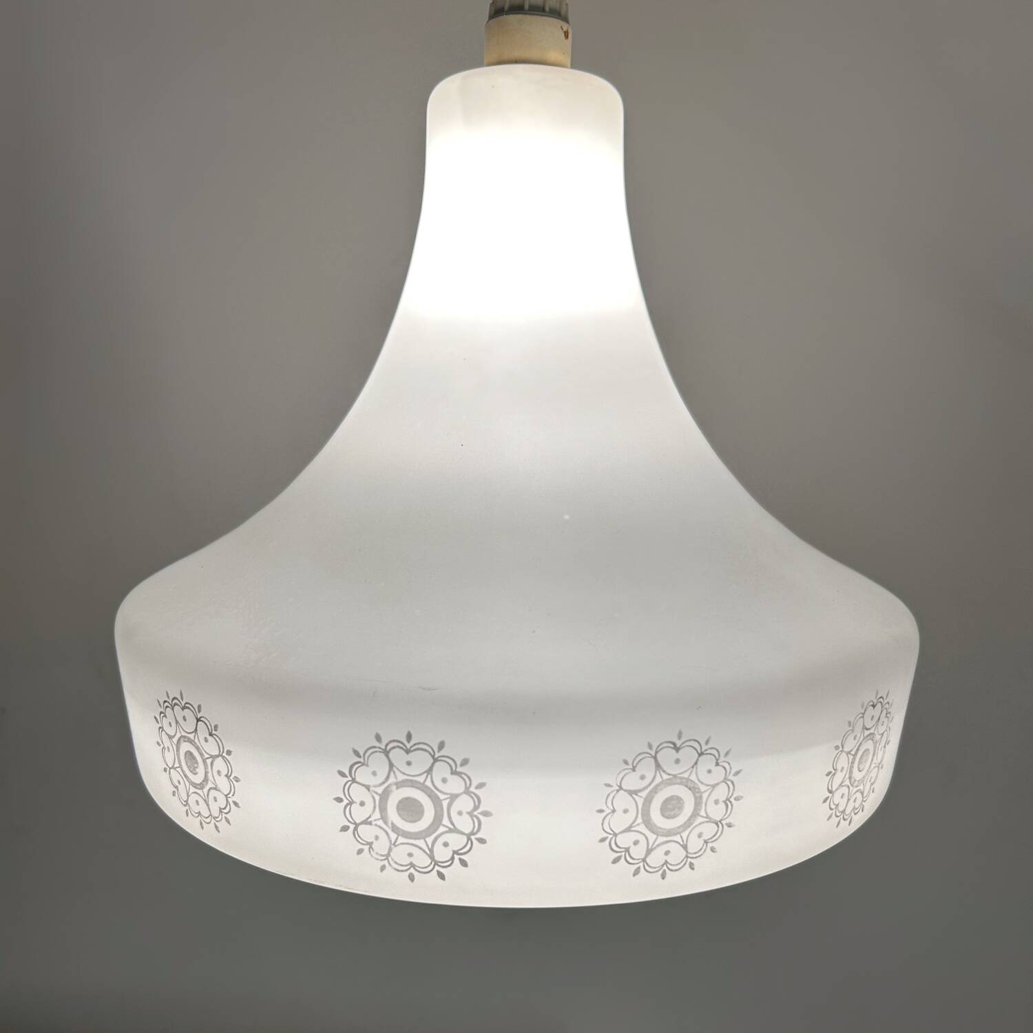 Scandinavian opaline chandelier from the 60s