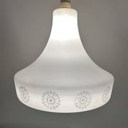 Scandinavian opaline chandelier from the 60s