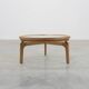 Table moderne en bois de cèdre et verre, Italie fin du 20e siècle