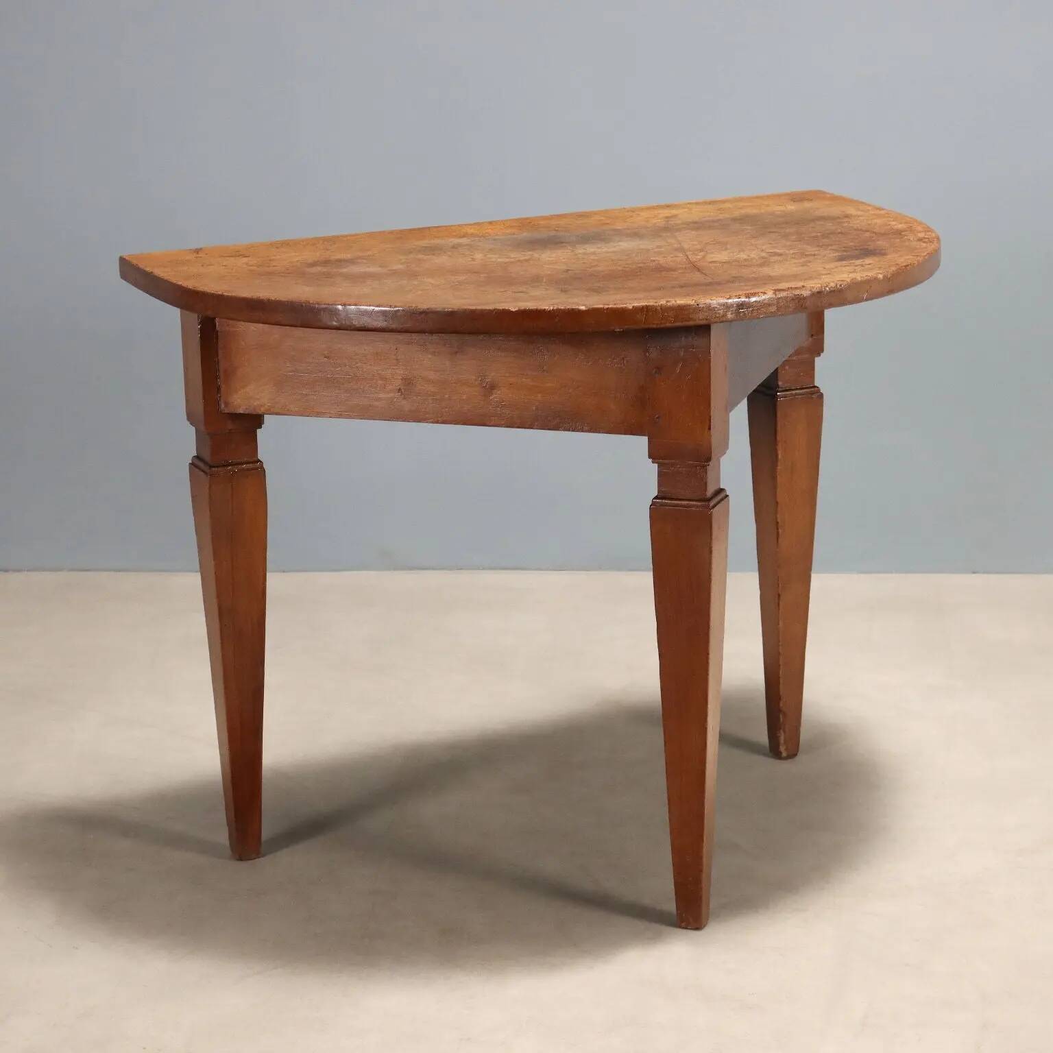 Antique Directoire console with a half-moon top, Italy, 19th century.