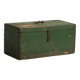 Small antique green wooden chest (circa 1910) #6
